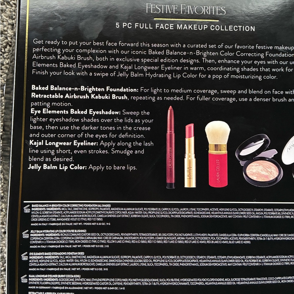 New in Box Laura Geller Festive Favorites 5 Piece Makeup Collection, Porcelain - Picture 5 of 8